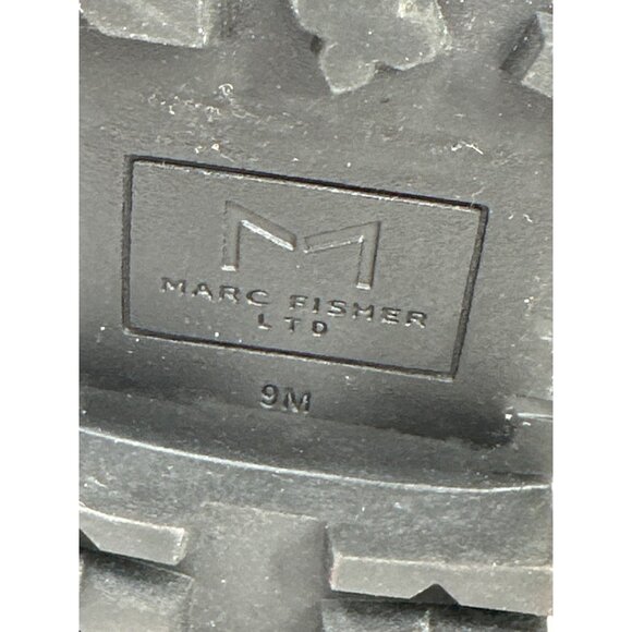 Marc Fisher LTD Privi Booties Women’s 9.5 Tan Leather Ankle Boots 2" Lug Sole - Picture 9 of 11